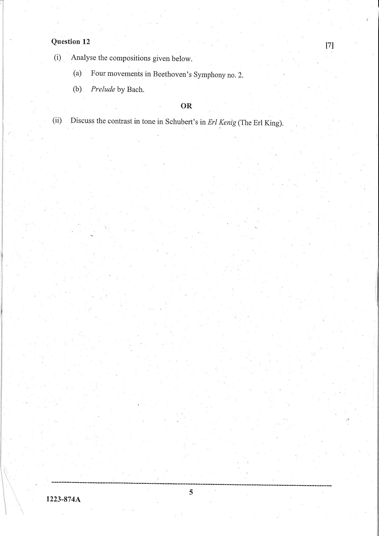 ISC Class 12 Western Music 2023 Question Paper - Page 5