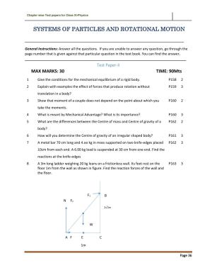 CBSE Worksheets for Class 11 Physics Systems of Particles and Rotational Motion Assignment 2