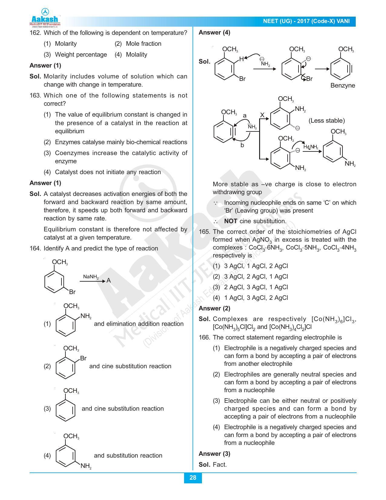NEET Code X 2017 Answer & Solutions - Page 28