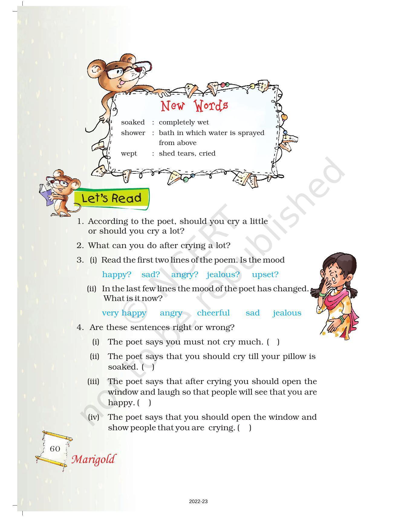 NCERT Book for Class 5 English Chapter 4 Crying - Page 3