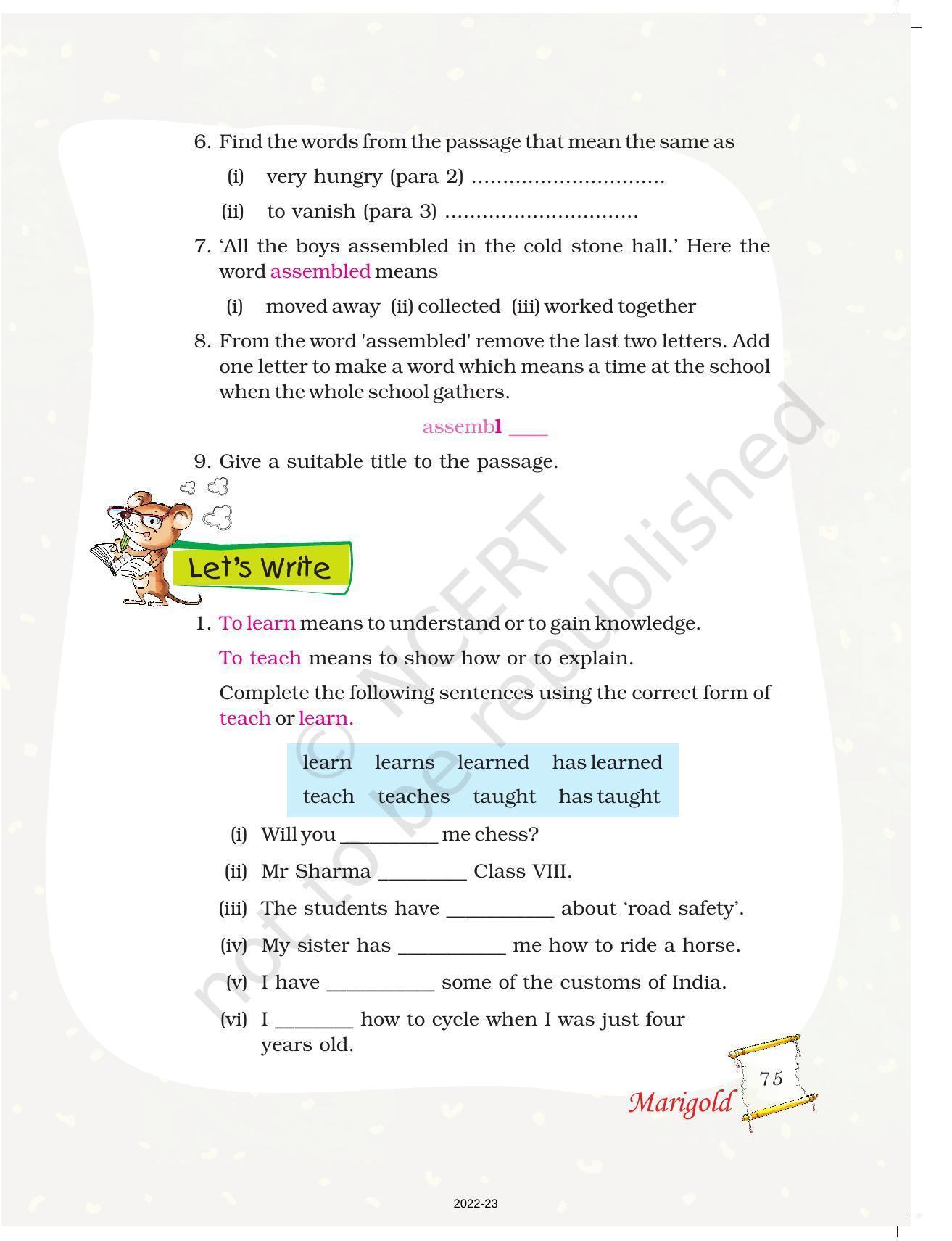 NCERT Book for Class 5 English Chapter 4 Crying - Page 18