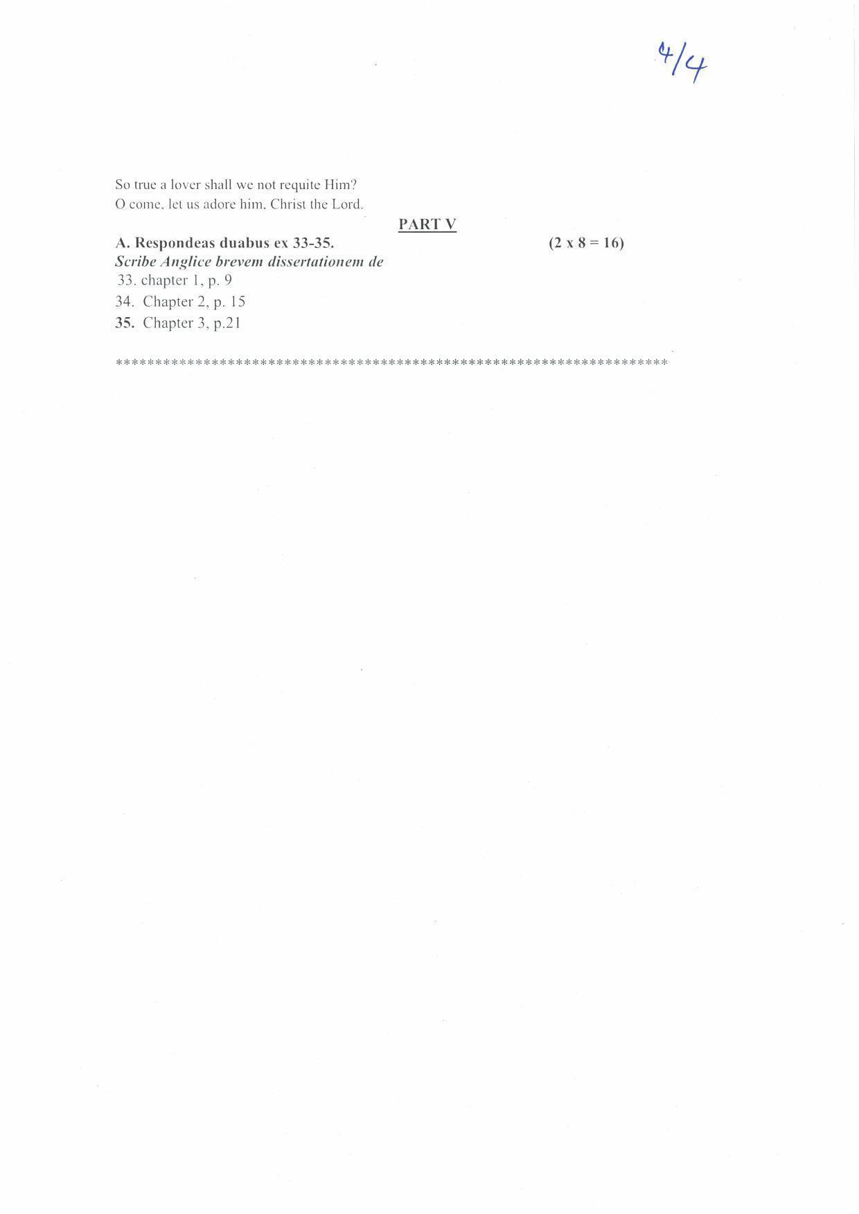 Kerala Plus Two (Class 12th) Answer Key 2022 - Latin - Page 4