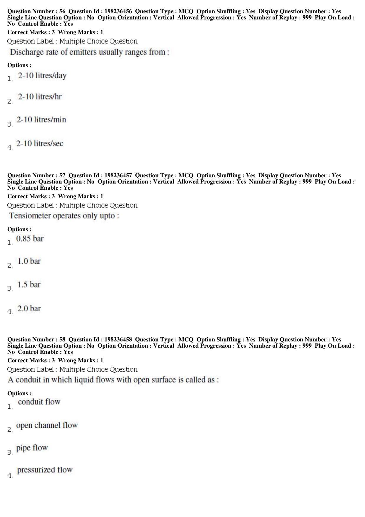 BHU RET Water Management 2019 Question Paper - Page 21