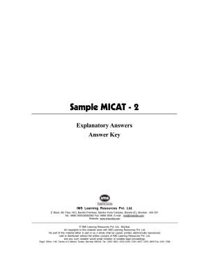 MICAT Sample Questions 4
