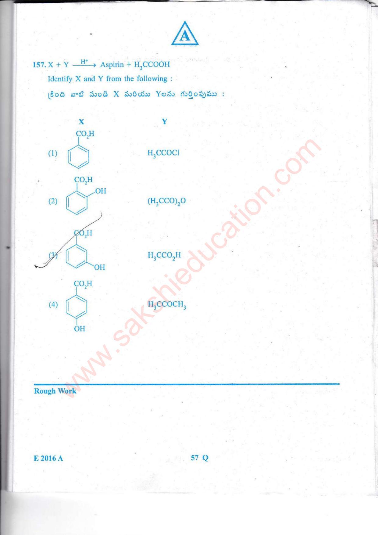 TS EAMCET 2016 Engineering Question Paper with Key (Held on 15 May 2016) - Page 58