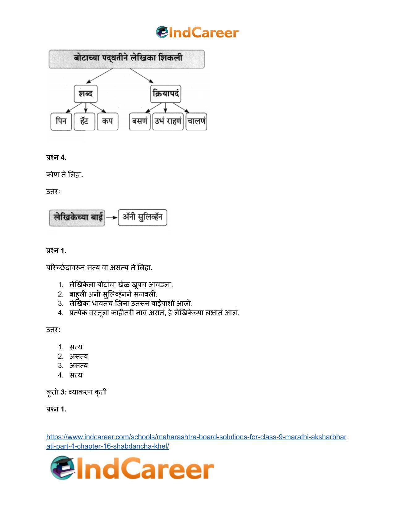 Maharashtra Board Solutions for Class 9- Marathi Aksharbharati (Part- 4): Chapter 16- शब्दांचा खेळ - Page 28