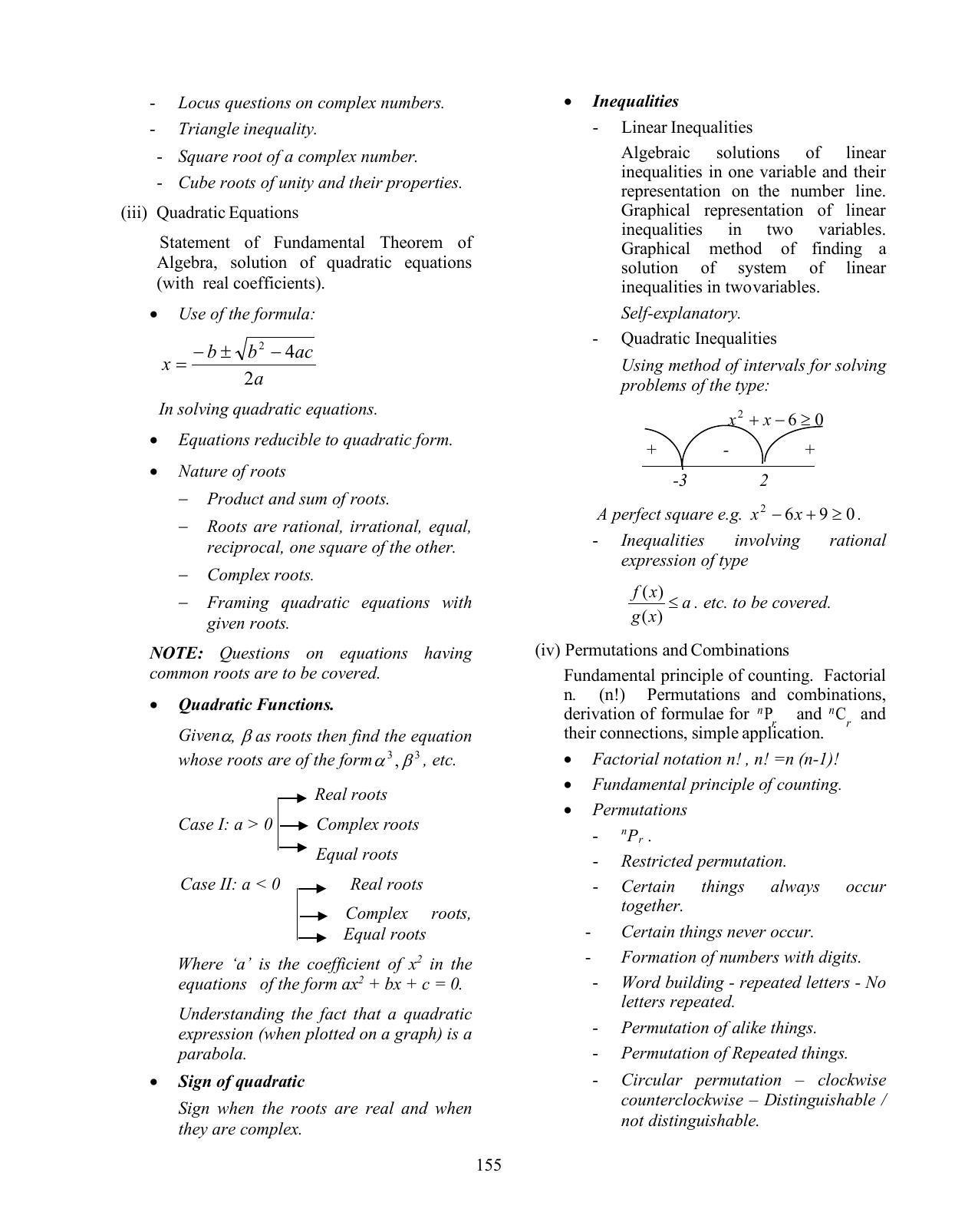 ISC Class XI & XII Mathematics Syllabus - Page 5