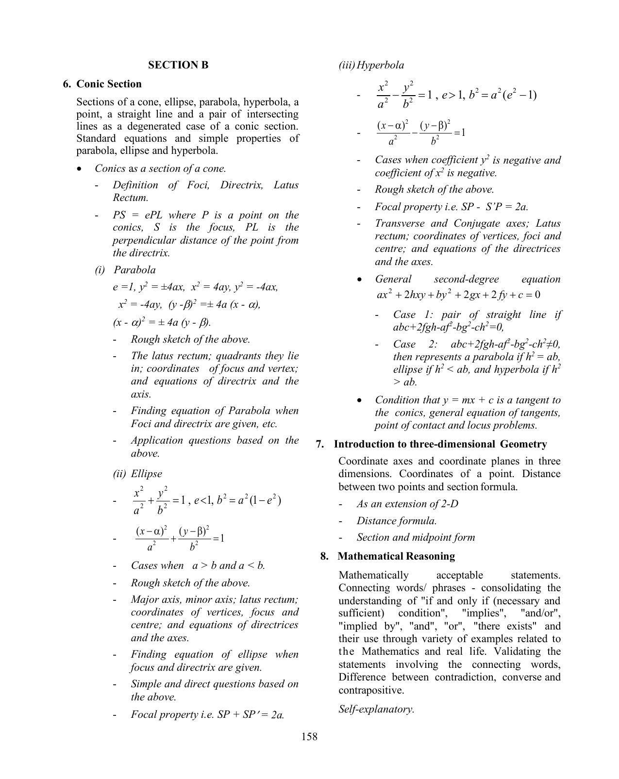 ISC Class XI & XII Mathematics Syllabus - Page 8