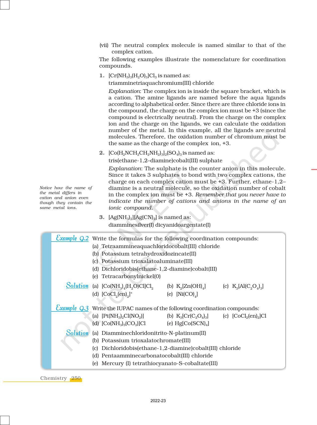 NCERT Book for Class 12 Chemistry Chapter 9 Coordination Compounds - Page 7