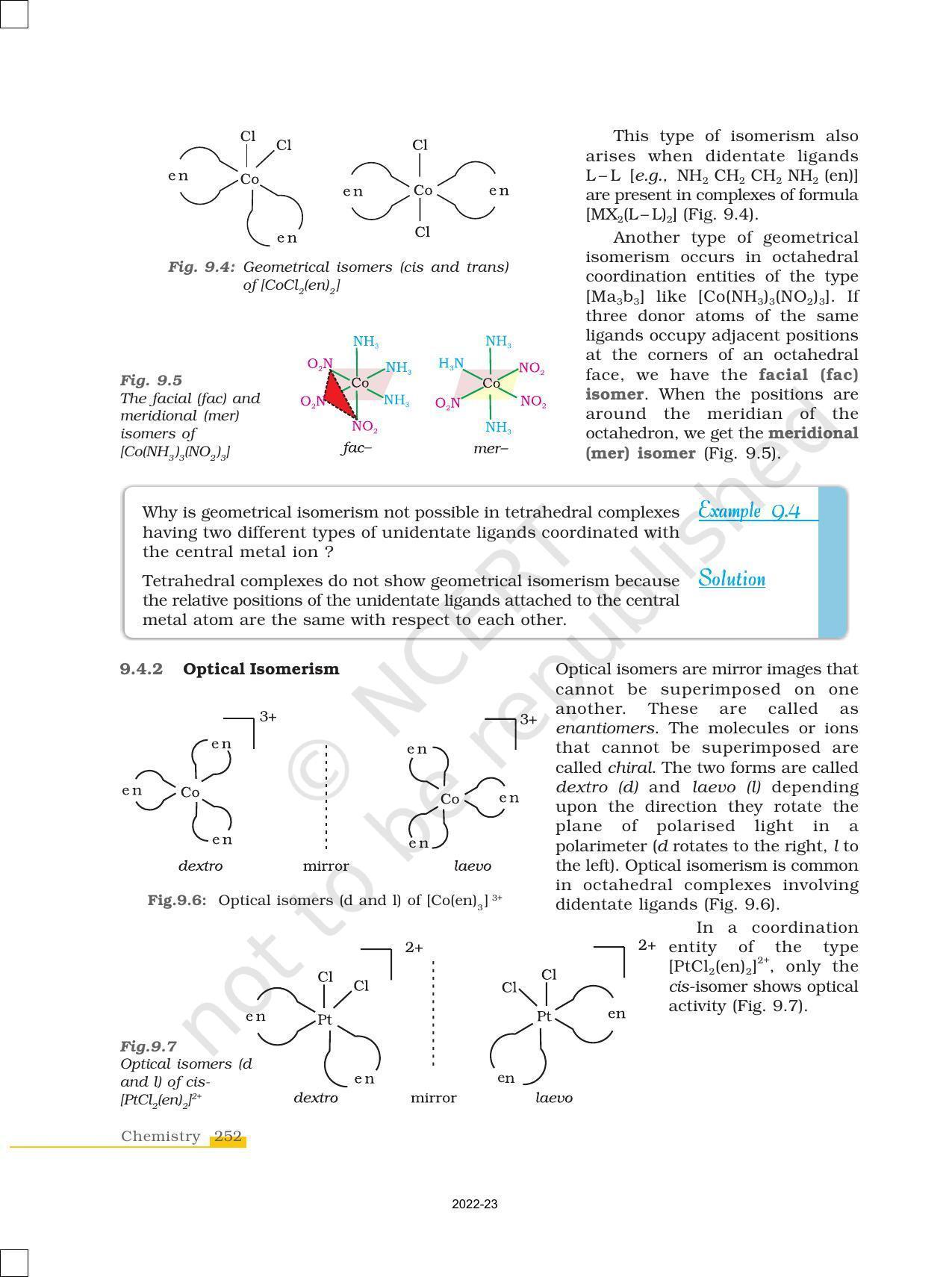 NCERT Book for Class 12 Chemistry Chapter 9 Coordination Compounds - Page 9