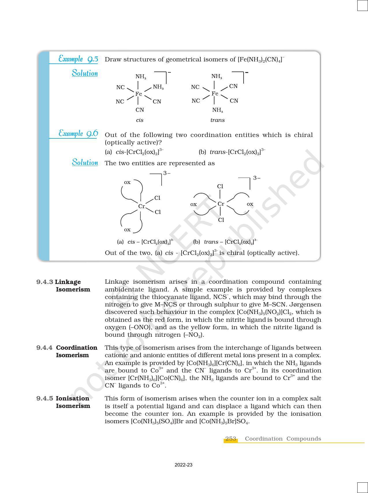 NCERT Book for Class 12 Chemistry Chapter 9 Coordination Compounds - Page 10