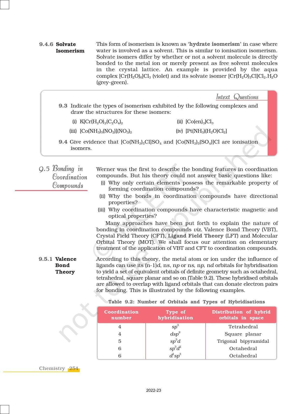 NCERT Book for Class 12 Chemistry Chapter 9 Coordination Compounds - Page 11