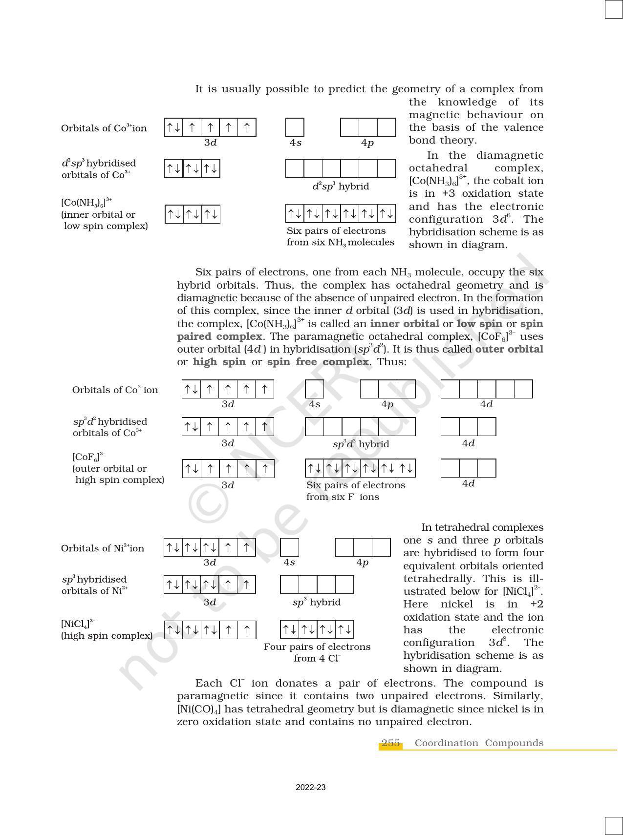 NCERT Book for Class 12 Chemistry Chapter 9 Coordination Compounds - Page 12