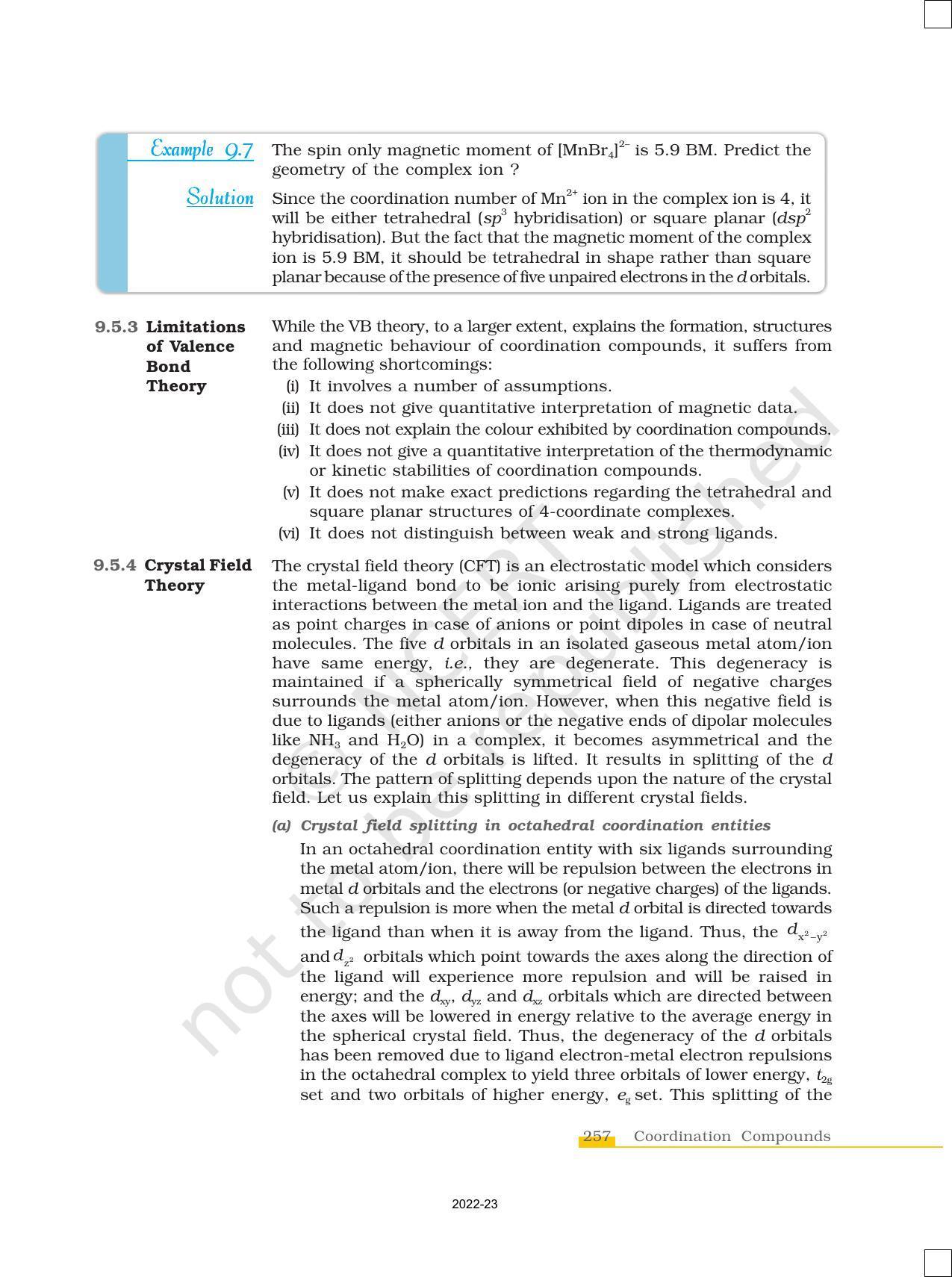 NCERT Book for Class 12 Chemistry Chapter 9 Coordination Compounds - Page 14