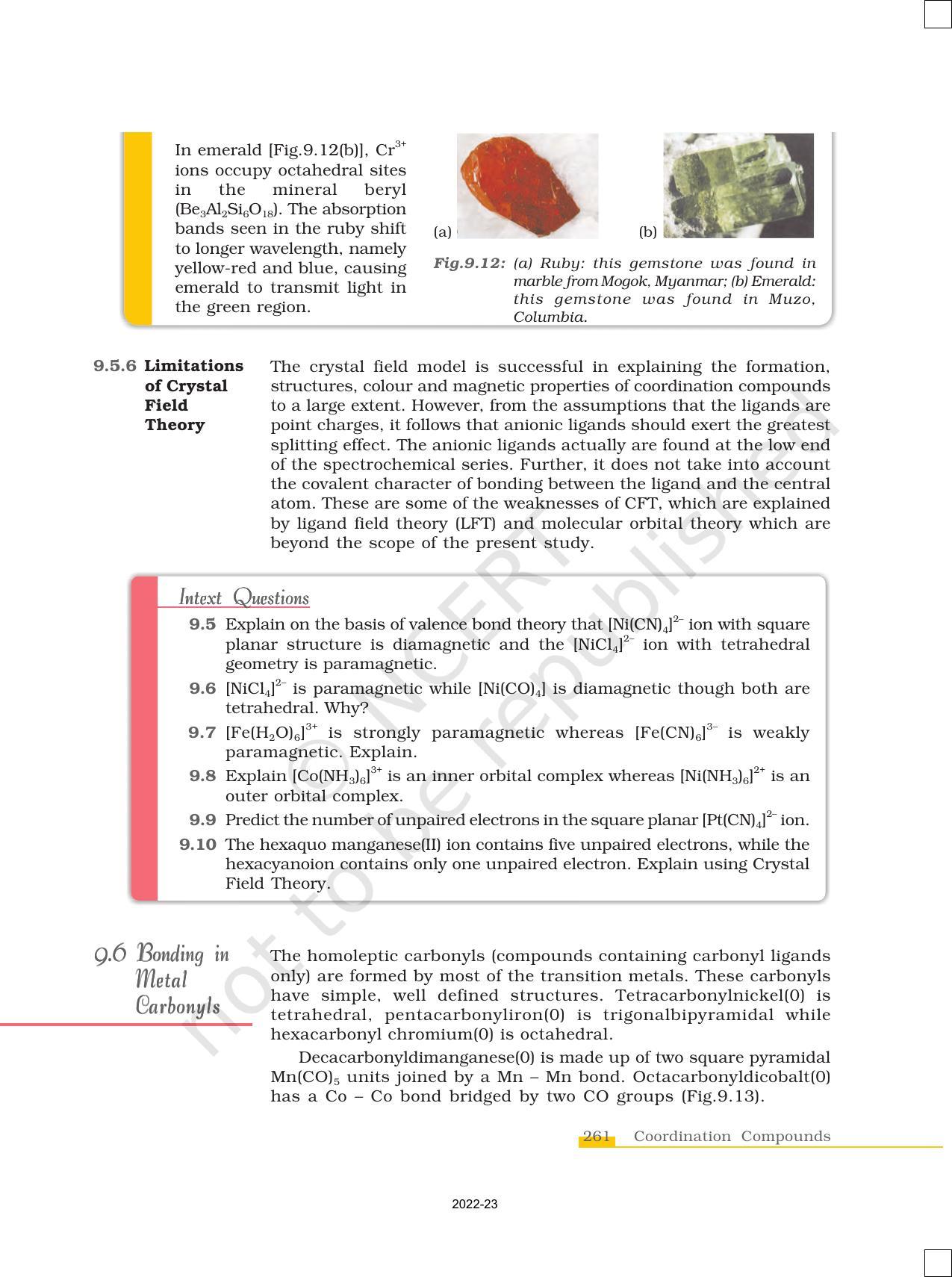 NCERT Book for Class 12 Chemistry Chapter 9 Coordination Compounds - Page 18