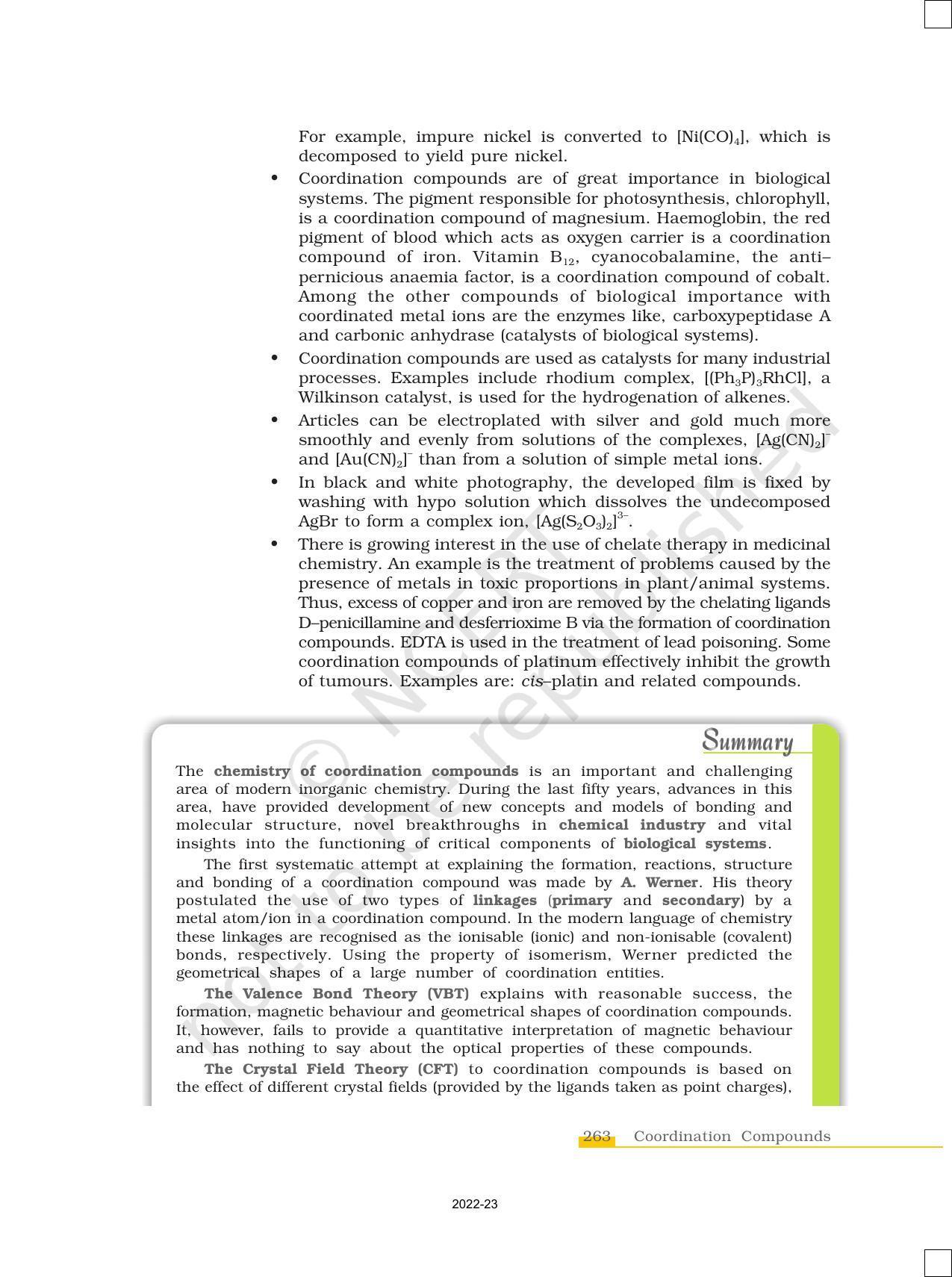 NCERT Book for Class 12 Chemistry Chapter 9 Coordination Compounds - Page 20