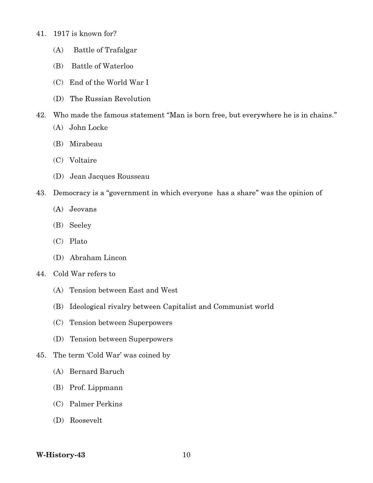 Odisha CPET 2022 HISTORY Question Paper - Page 10