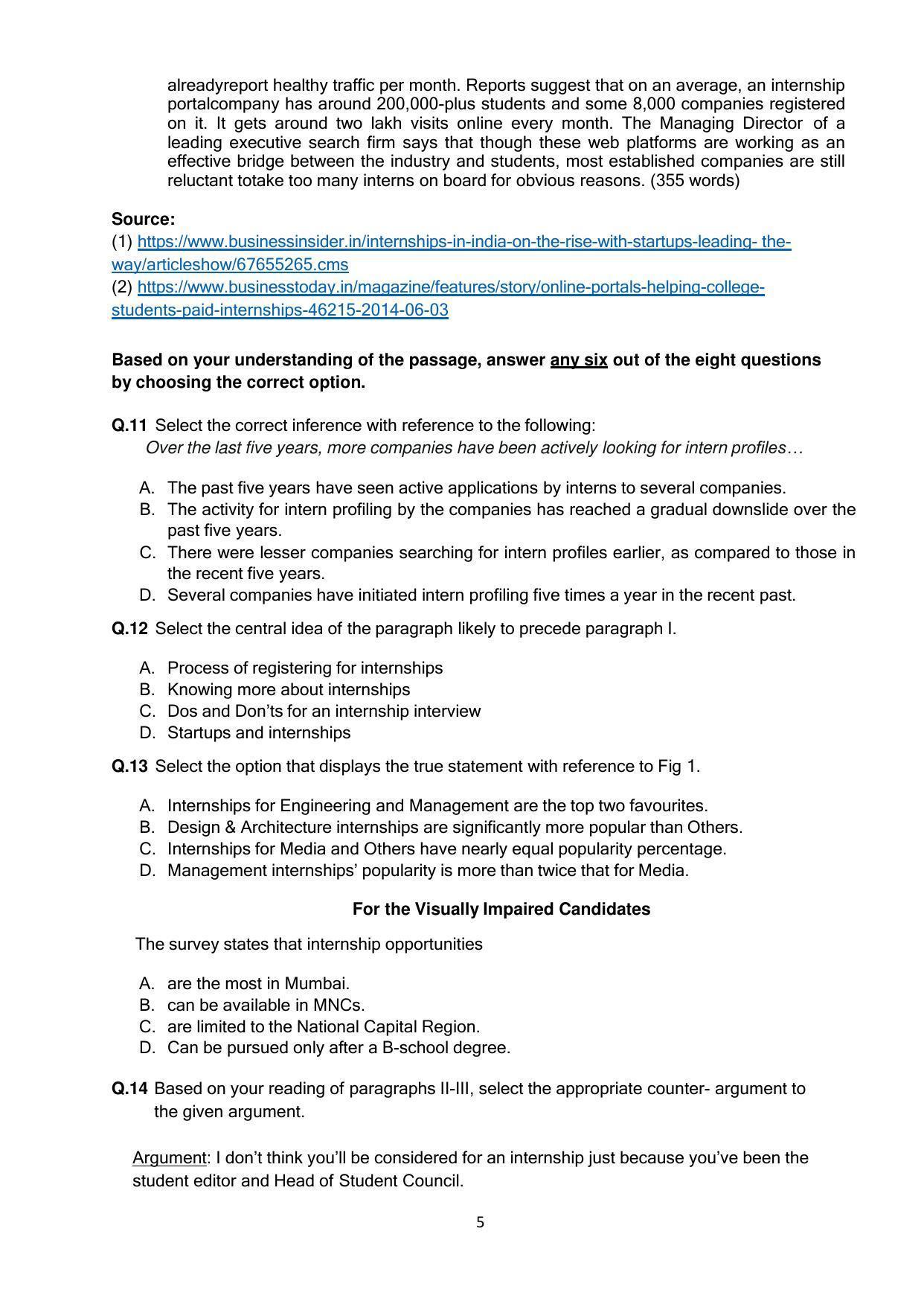 CBSE Class 12th English Core Sample Question Paper 2021-22 - Page 5