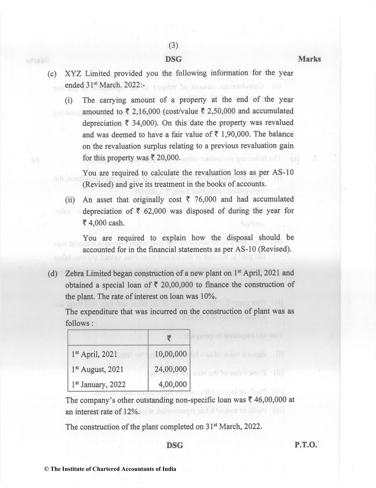 CA Inter May 2022 Question Paper - Paper 1 – Accounting - Page 3