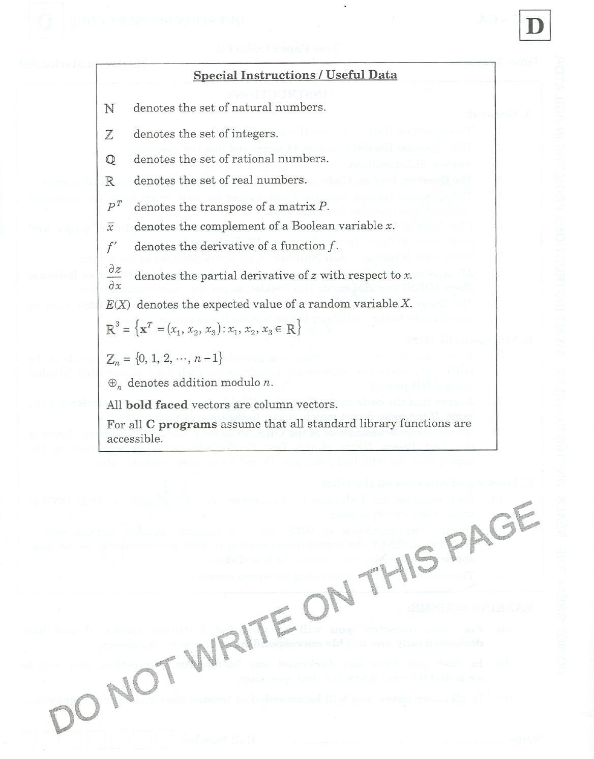 JAM 2007: CA Question Paper - Page 2