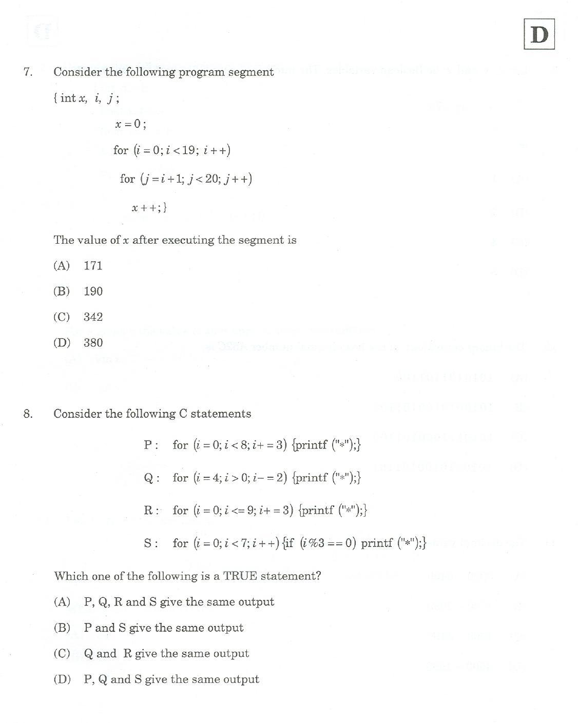 JAM 2007: CA Question Paper - Page 5