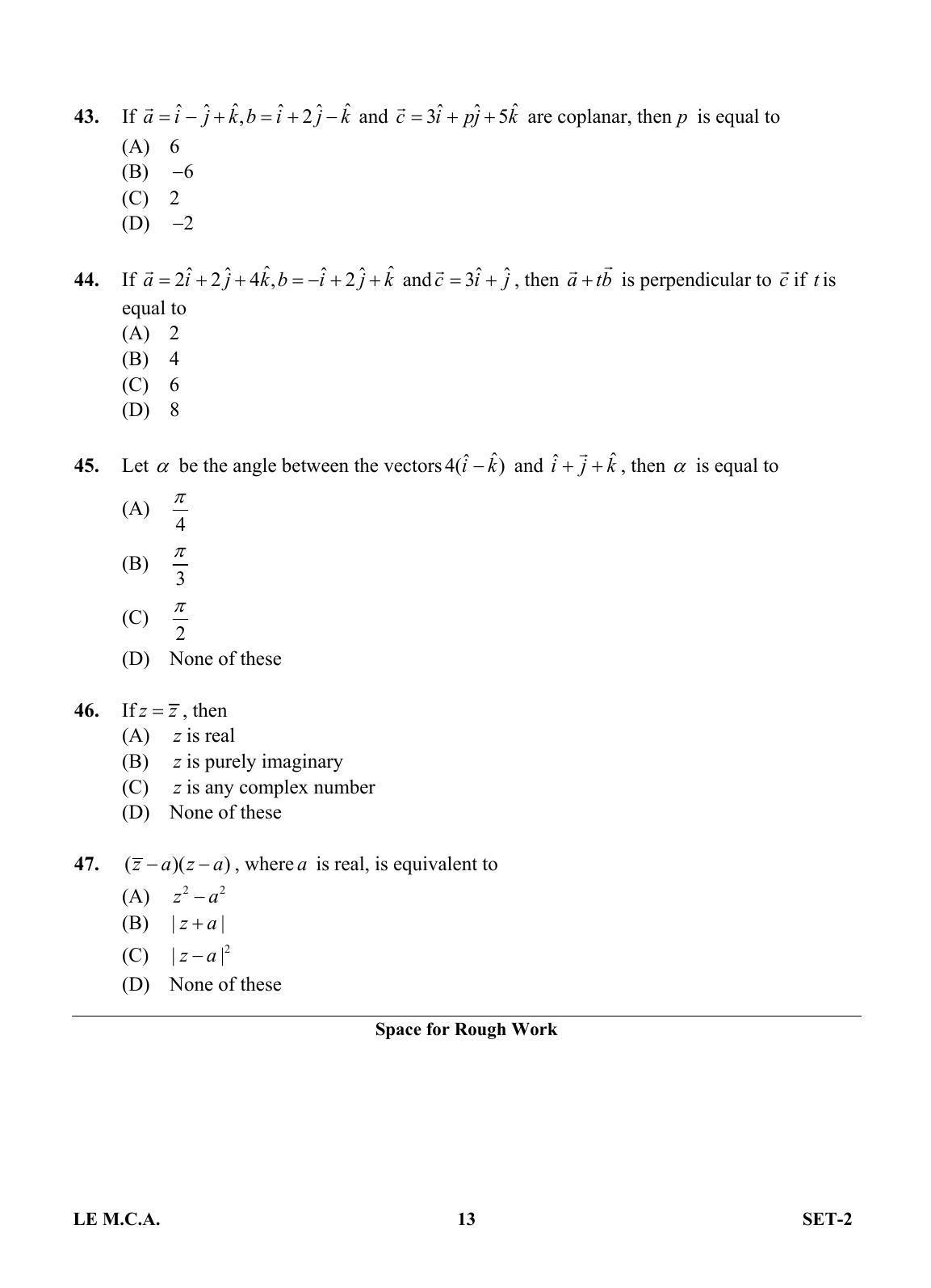 OJEE 2013 LE MCA Set 2 Question Paper - Page 12