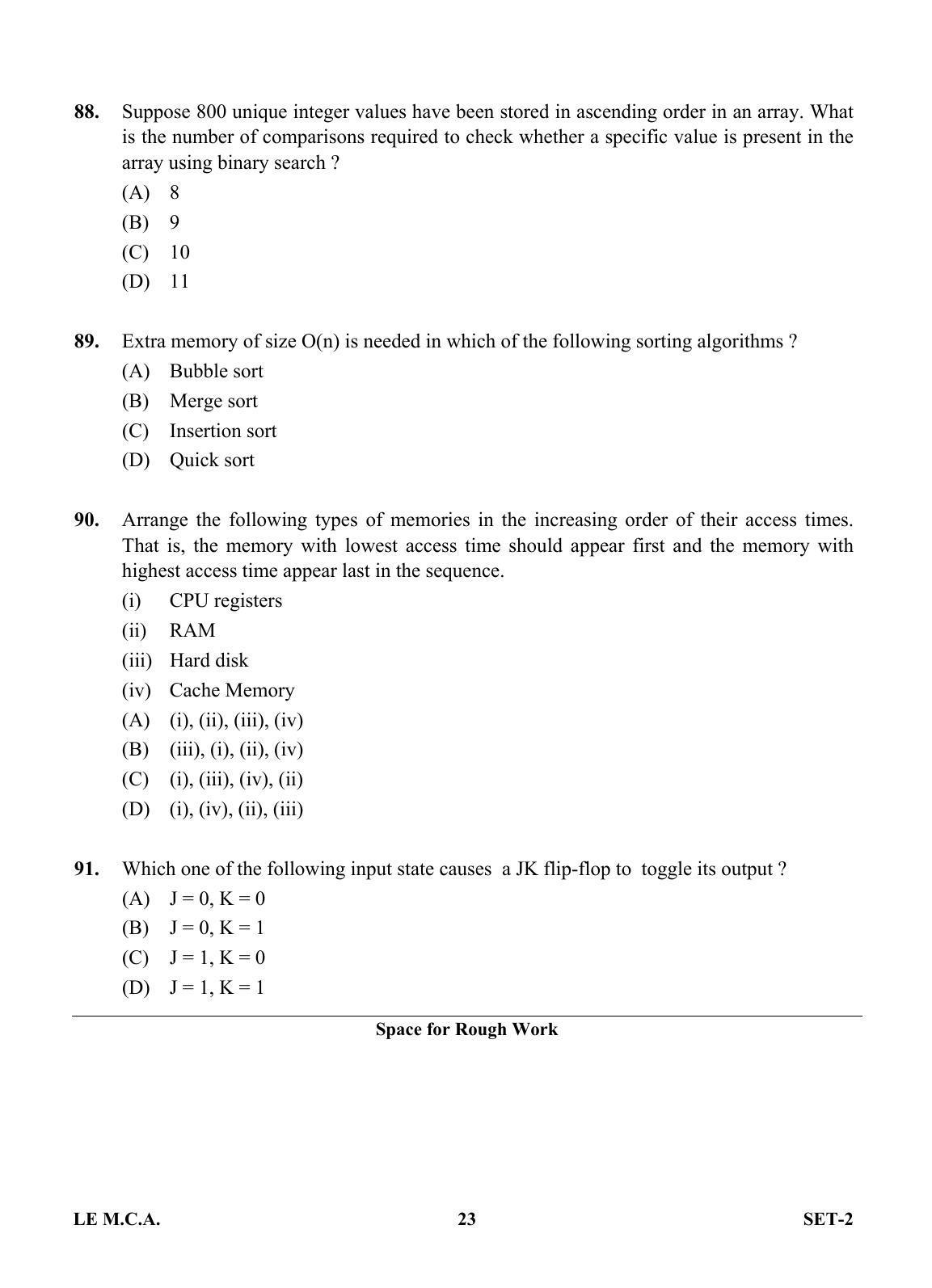 OJEE 2013 LE MCA Set 2 Question Paper - Page 22