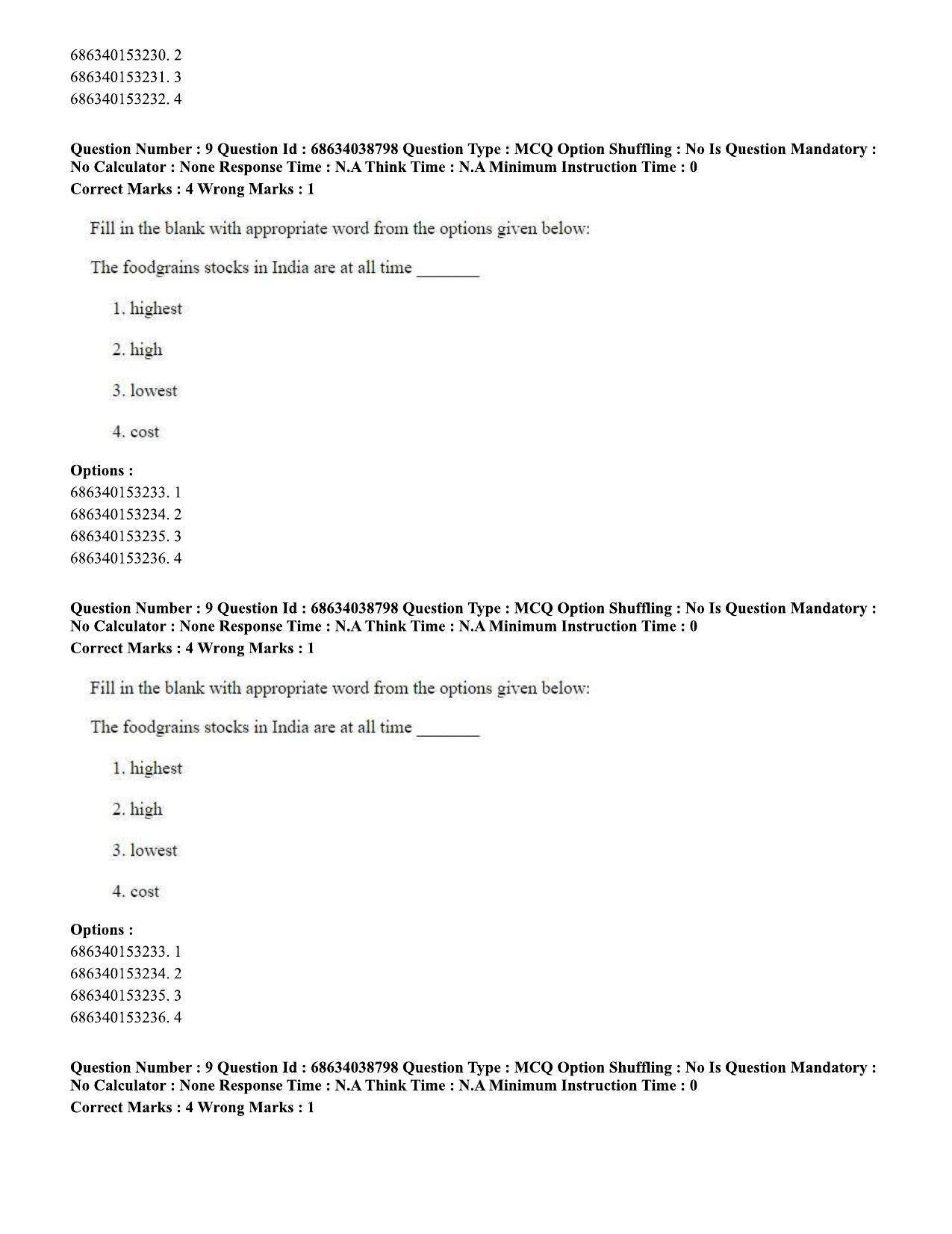 CUET PG 2023: LAQP12 – German (Eng) - Shift 2 (25-06-2023) Question Paper - Page 14