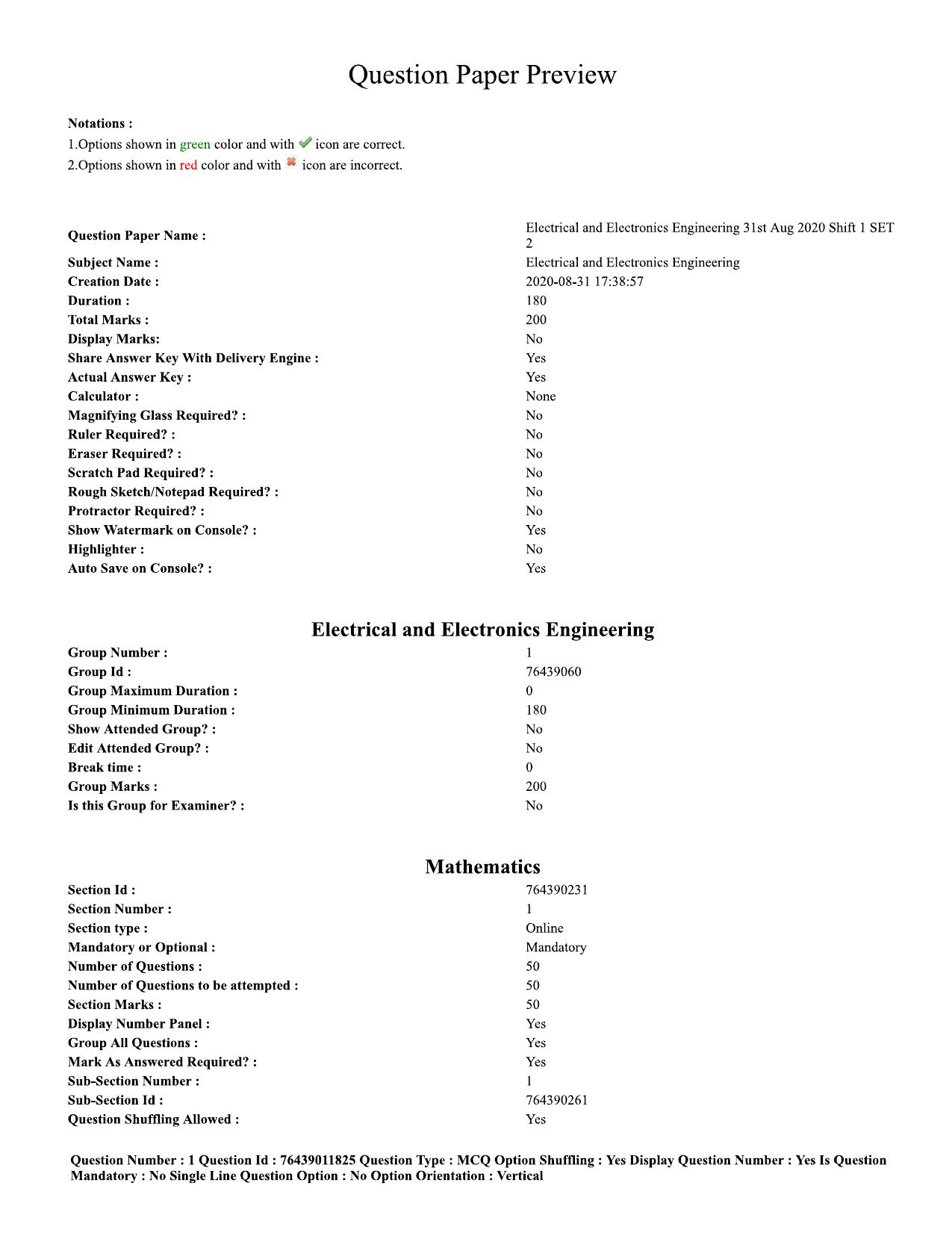 TS ECET 2020 Electrical and Electronics Engineering Question Paper - Page 1