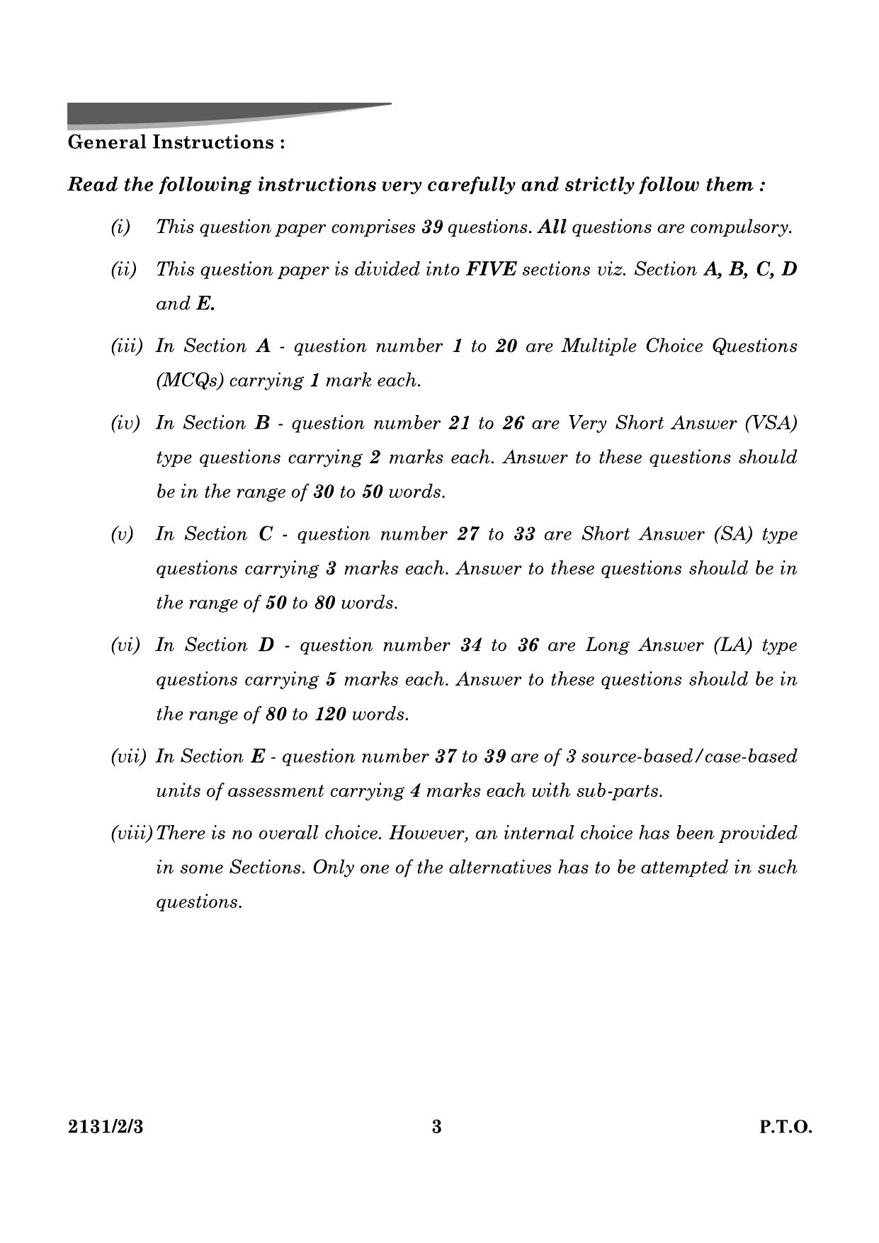 CBSE Class 10 31-2-3 Science 2024 Question Paper - Page 3