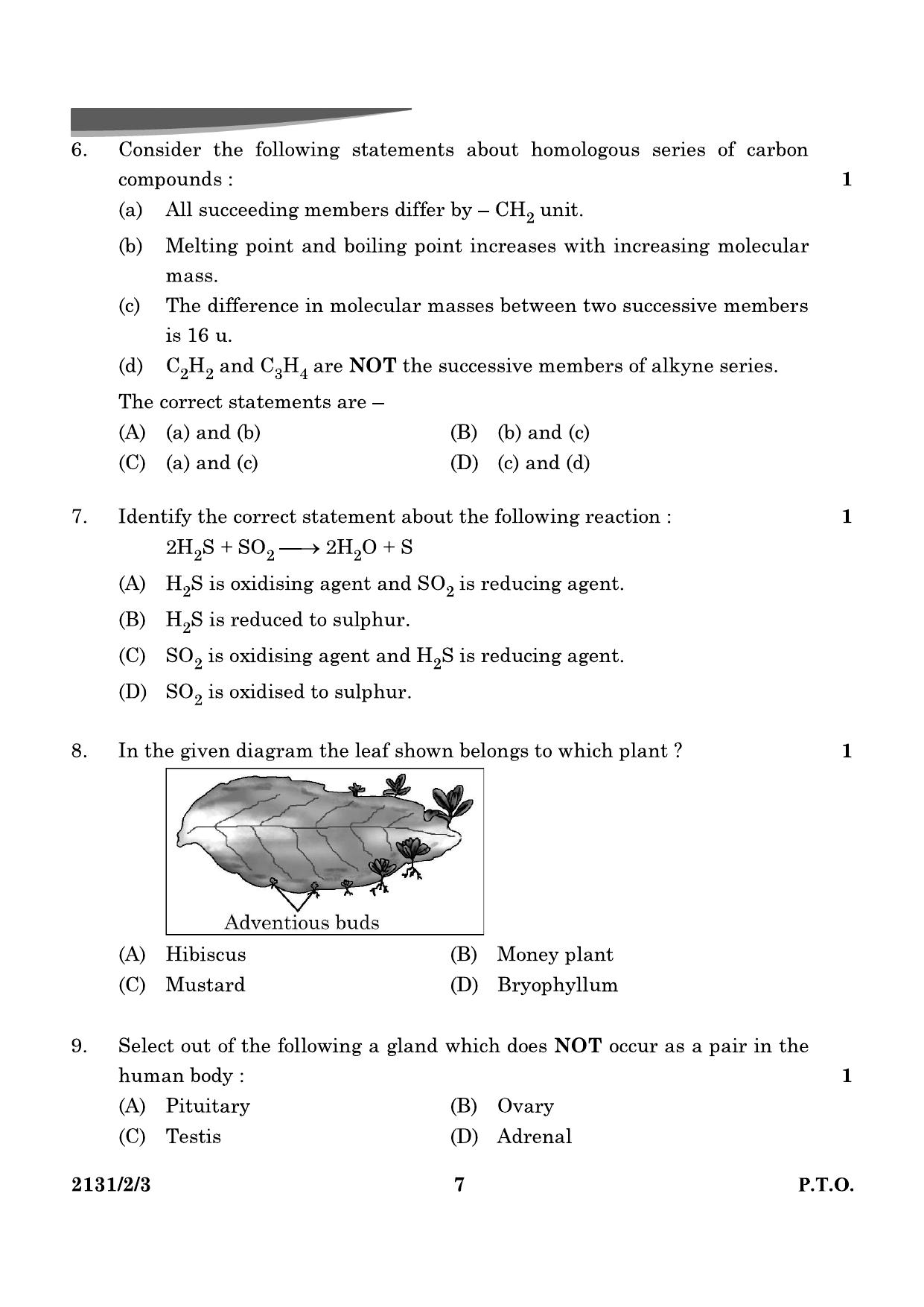 CBSE Class 10 31-2-3 Science 2024 Question Paper - Page 7