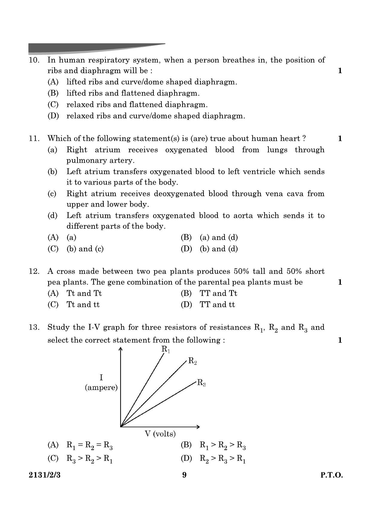 CBSE Class 10 31-2-3 Science 2024 Question Paper - Page 9