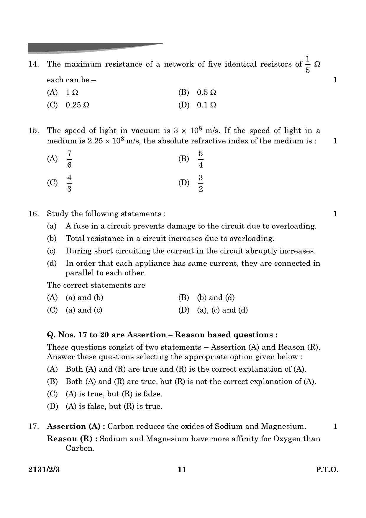 CBSE Class 10 31-2-3 Science 2024 Question Paper - Page 11