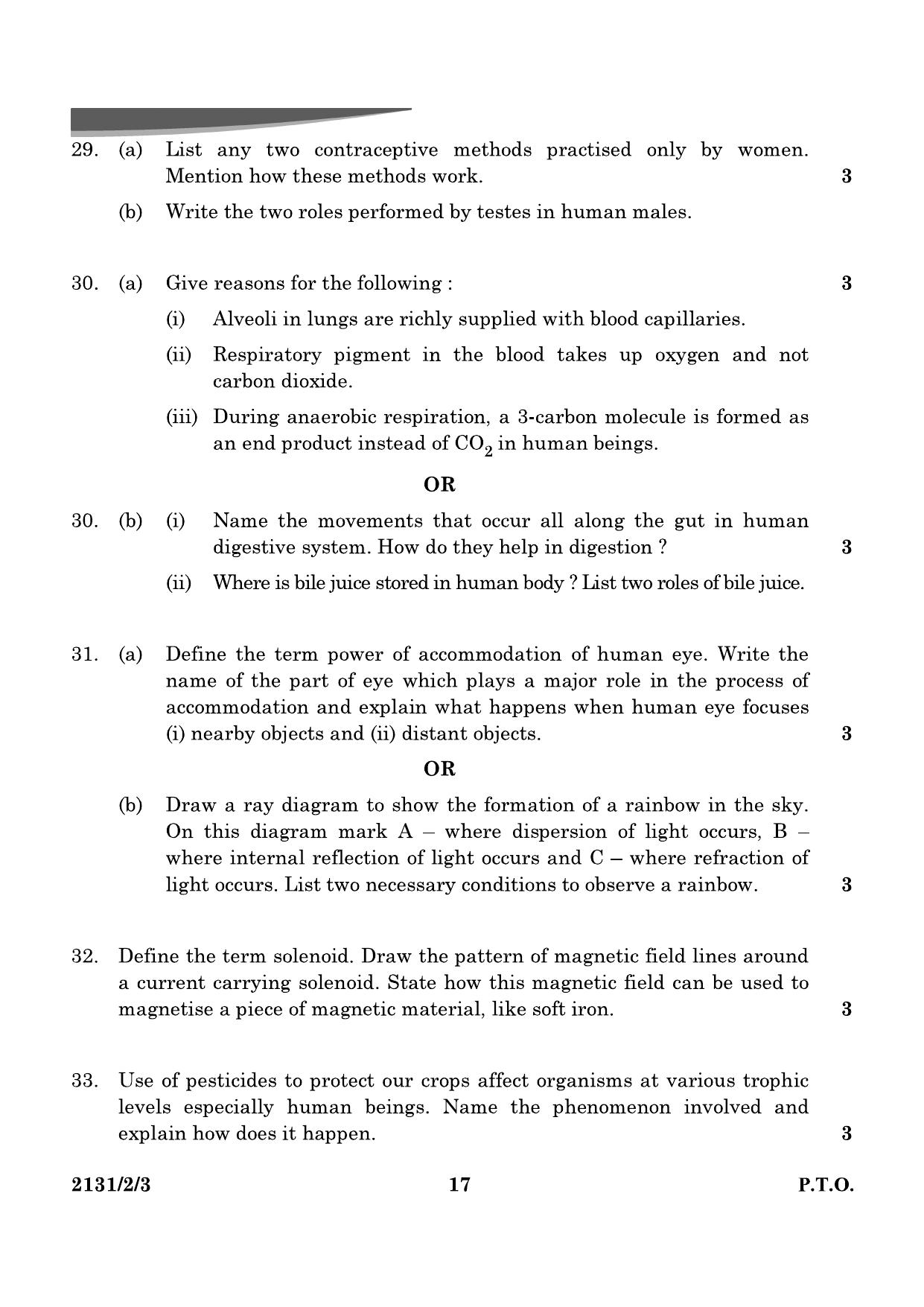 CBSE Class 10 31-2-3 Science 2024 Question Paper - Page 17