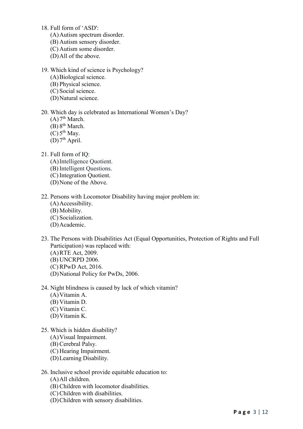 WB JEMAS (PG) PGDDRM 2024 Question Paper - Page 5