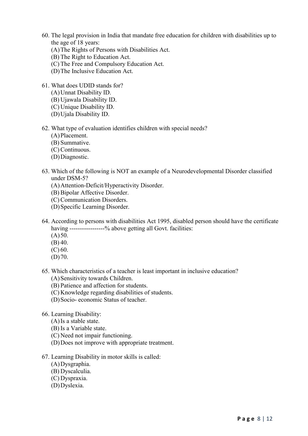 WB JEMAS (PG) PGDDRM 2024 Question Paper - Page 10