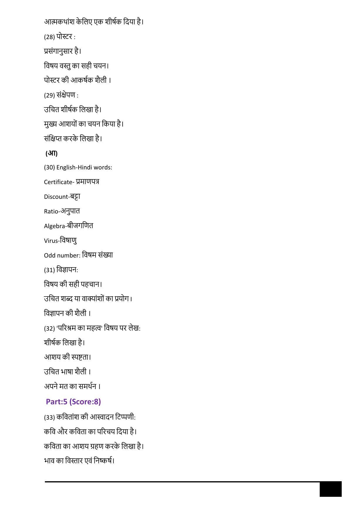 Kerala Plus Two 2022 Hindi Answer Key - Page 3