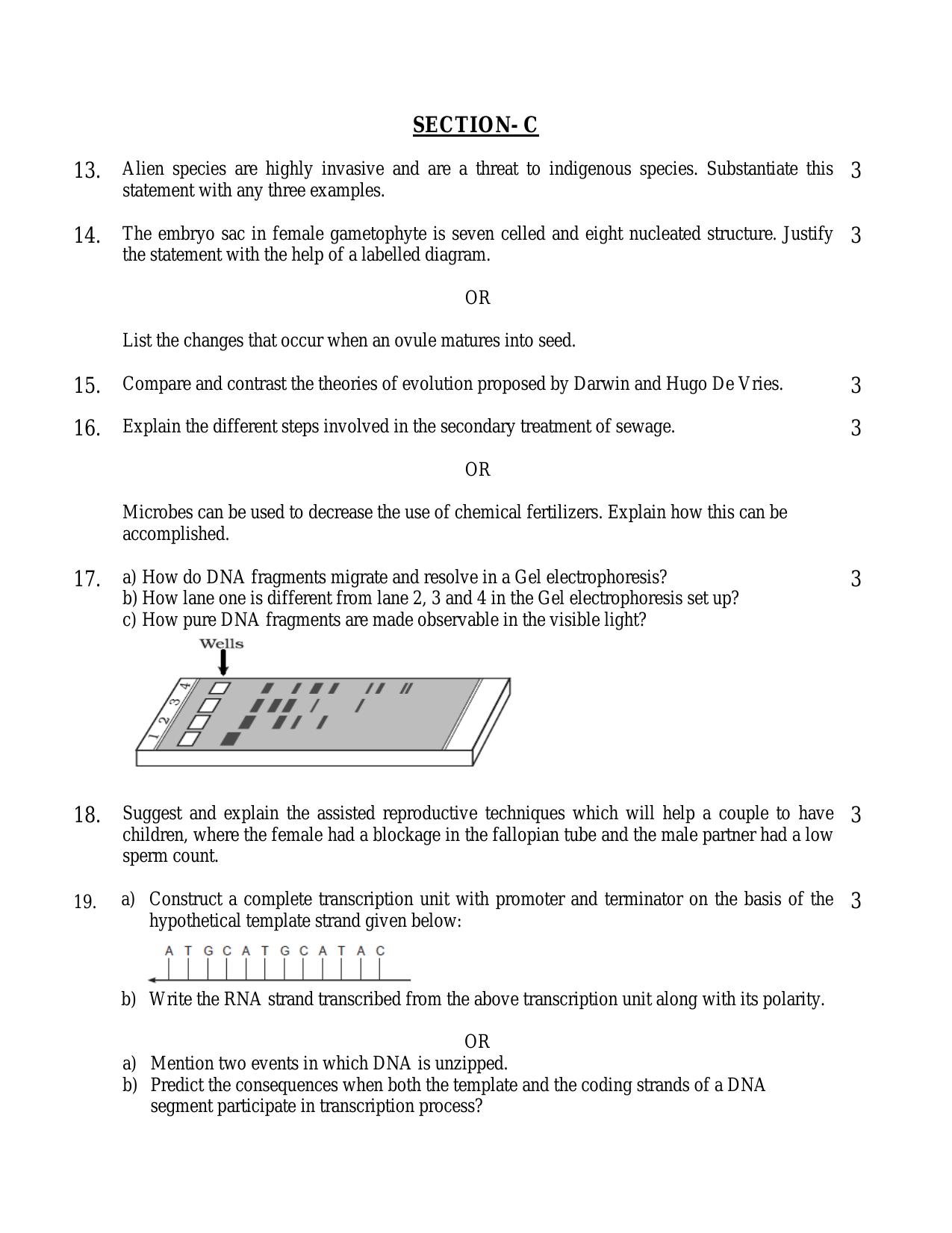 CBSE Class 12 Biology-Sample Paper 2018-19 - Page 3