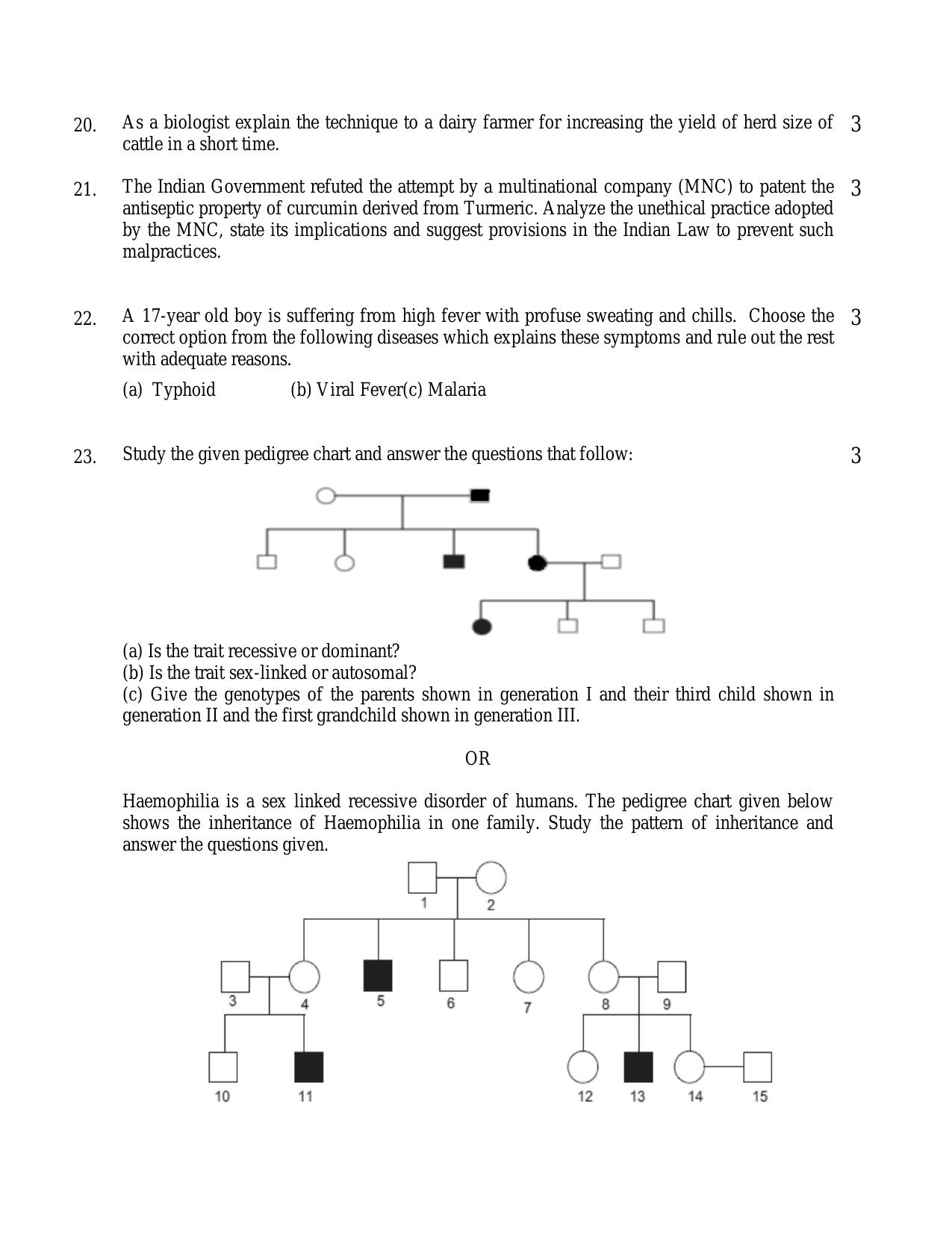 CBSE Class 12 Biology-Sample Paper 2018-19 - Page 4