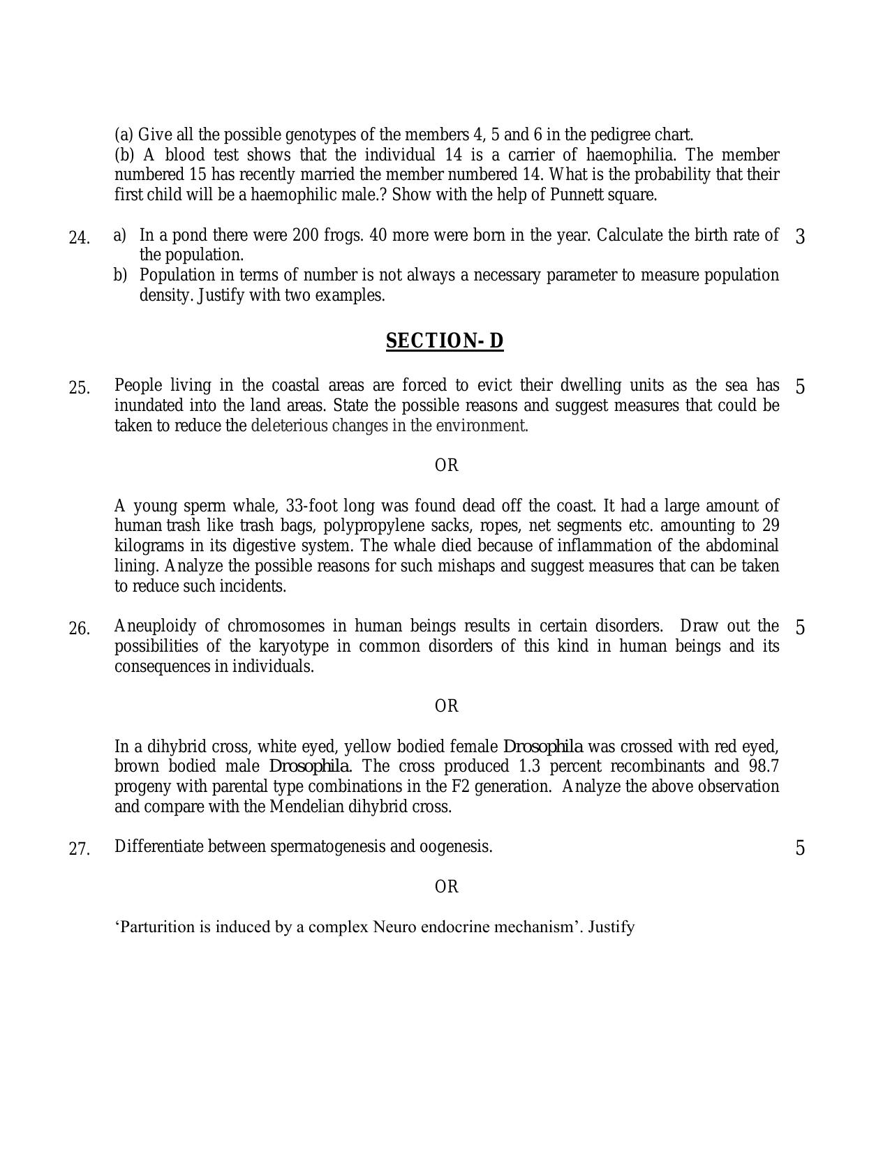 CBSE Class 12 Biology-Sample Paper 2018-19 - Page 5