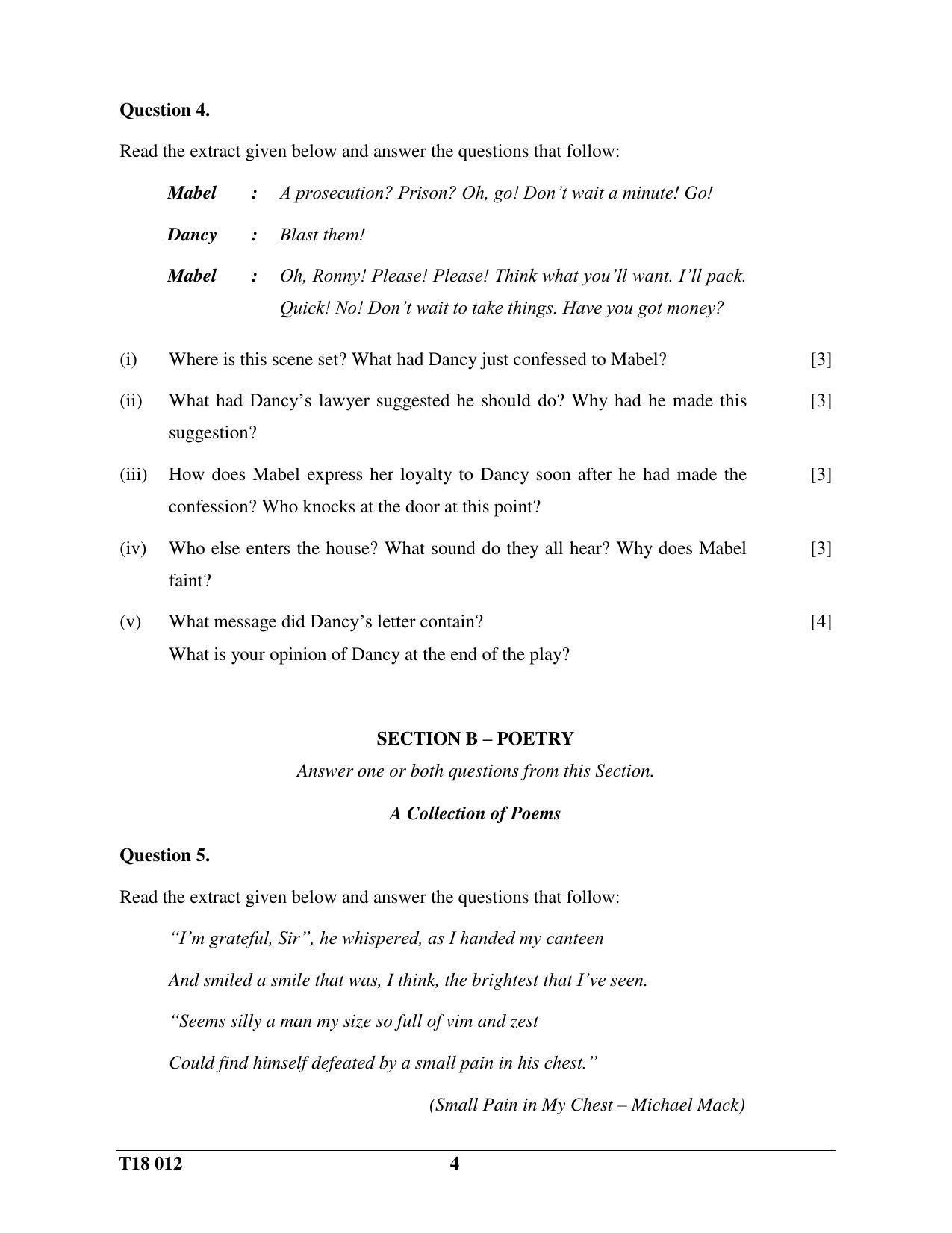 ISC Class 12 2018 English Paper II Question Paper - Page 4