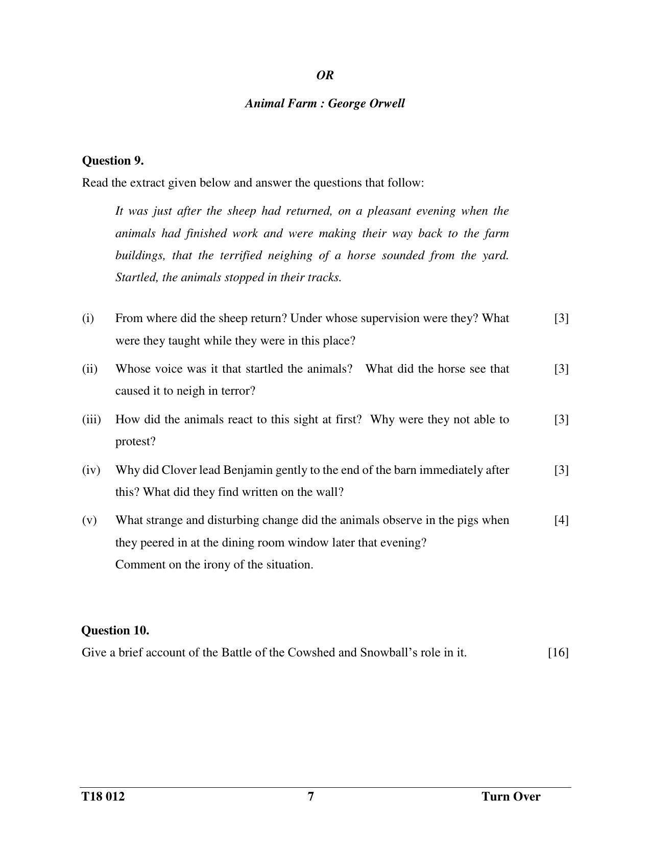 ISC Class 12 2018 English Paper II Question Paper - Page 7