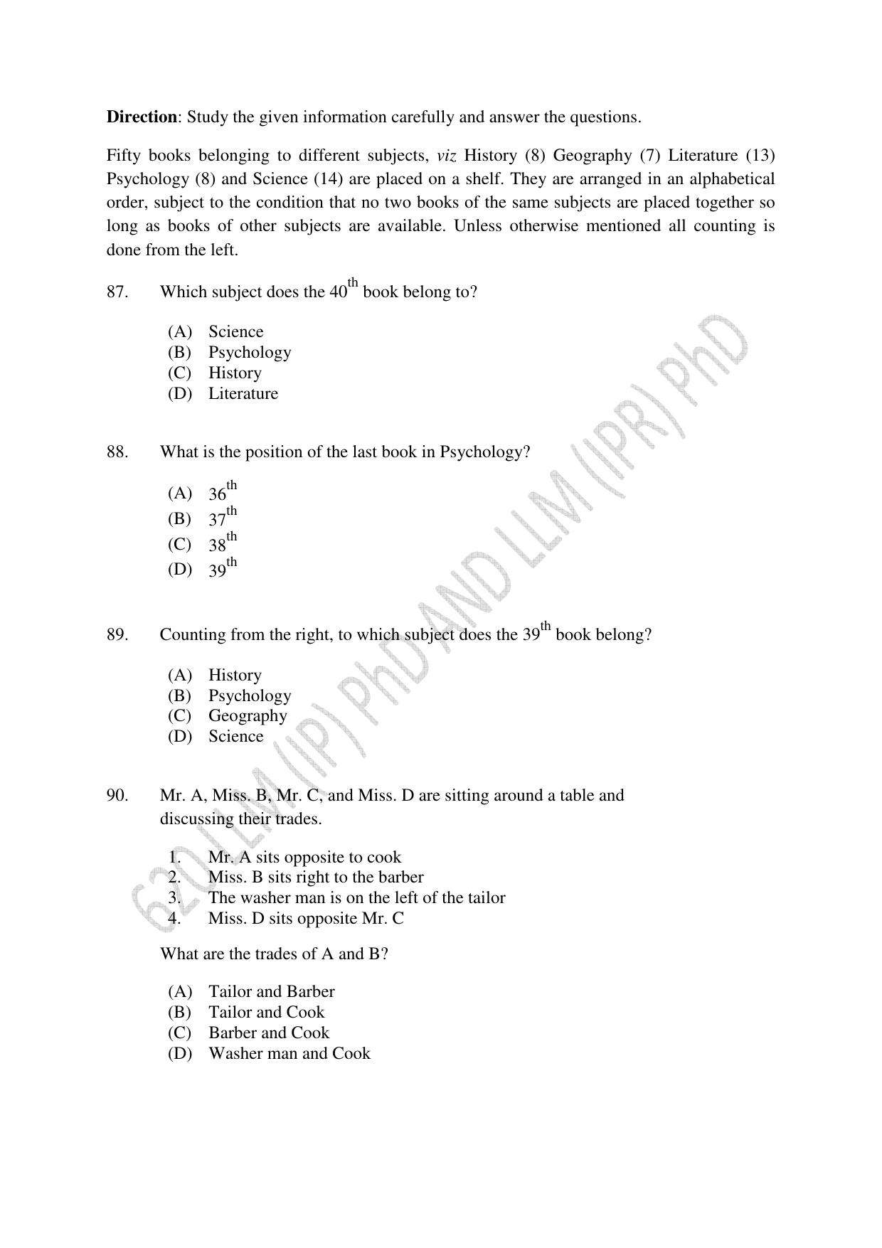 CUSAT CAT 2022 LLM (IP) PhD & LLM (IPR) PhD (FINAL) Question Paper - Page 18