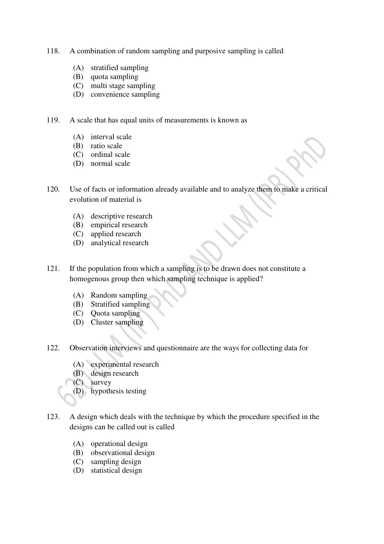 CUSAT CAT 2022 LLM (IP) PhD & LLM (IPR) PhD (FINAL) Question Paper - Page 26