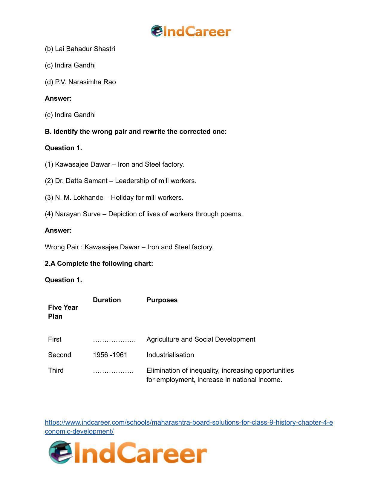 Maharashtra Board Solutions for Class 9- History: Chapter 4- Economic Development - Page 3