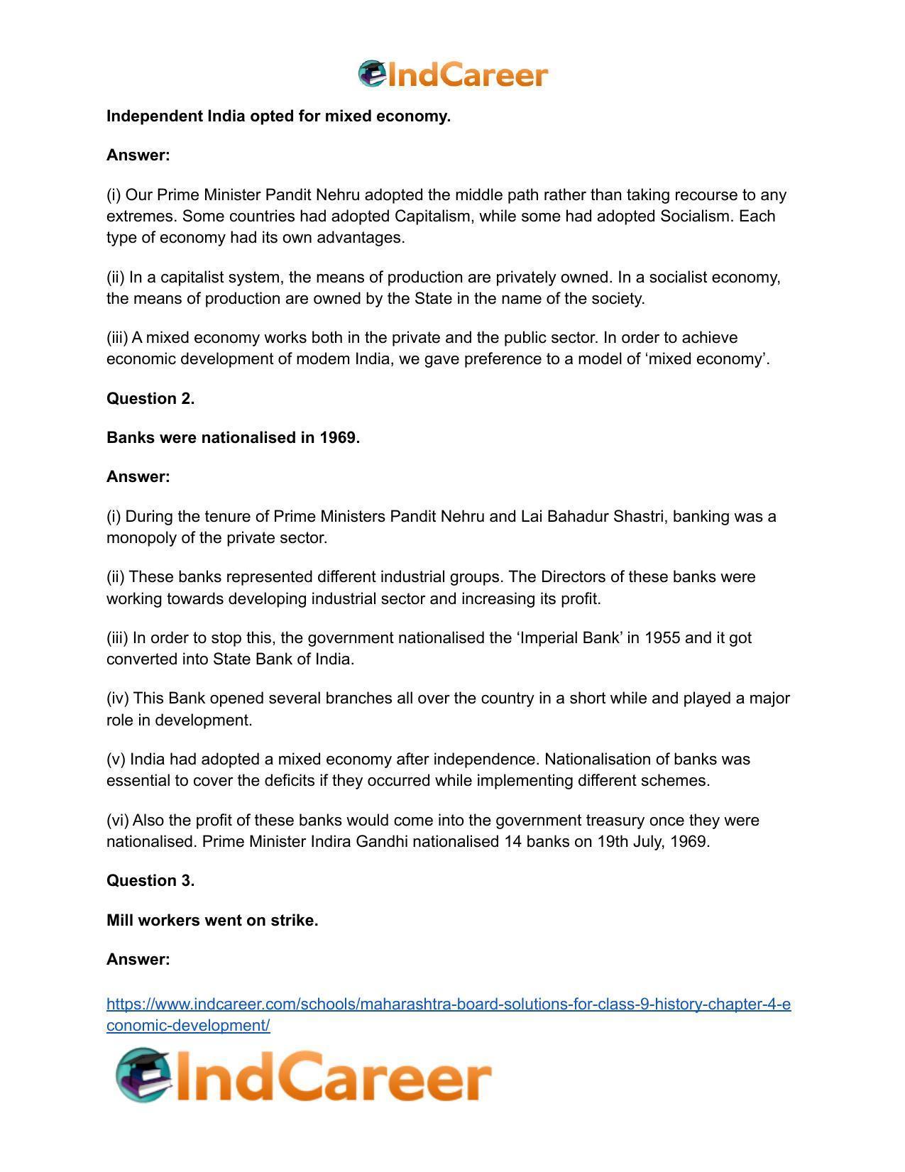 Maharashtra Board Solutions for Class 9- History: Chapter 4- Economic Development - Page 6