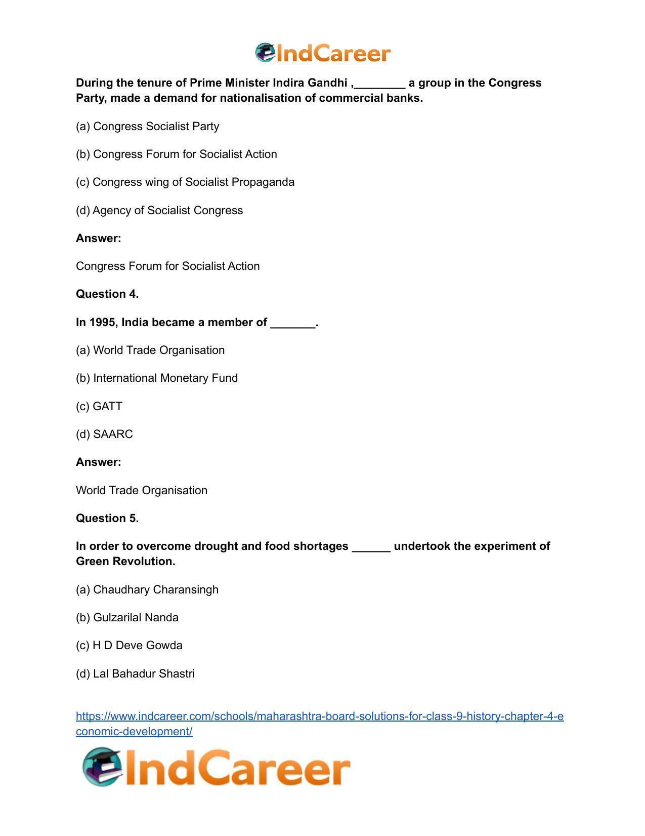 Maharashtra Board Solutions for Class 9- History: Chapter 4- Economic Development - Page 9