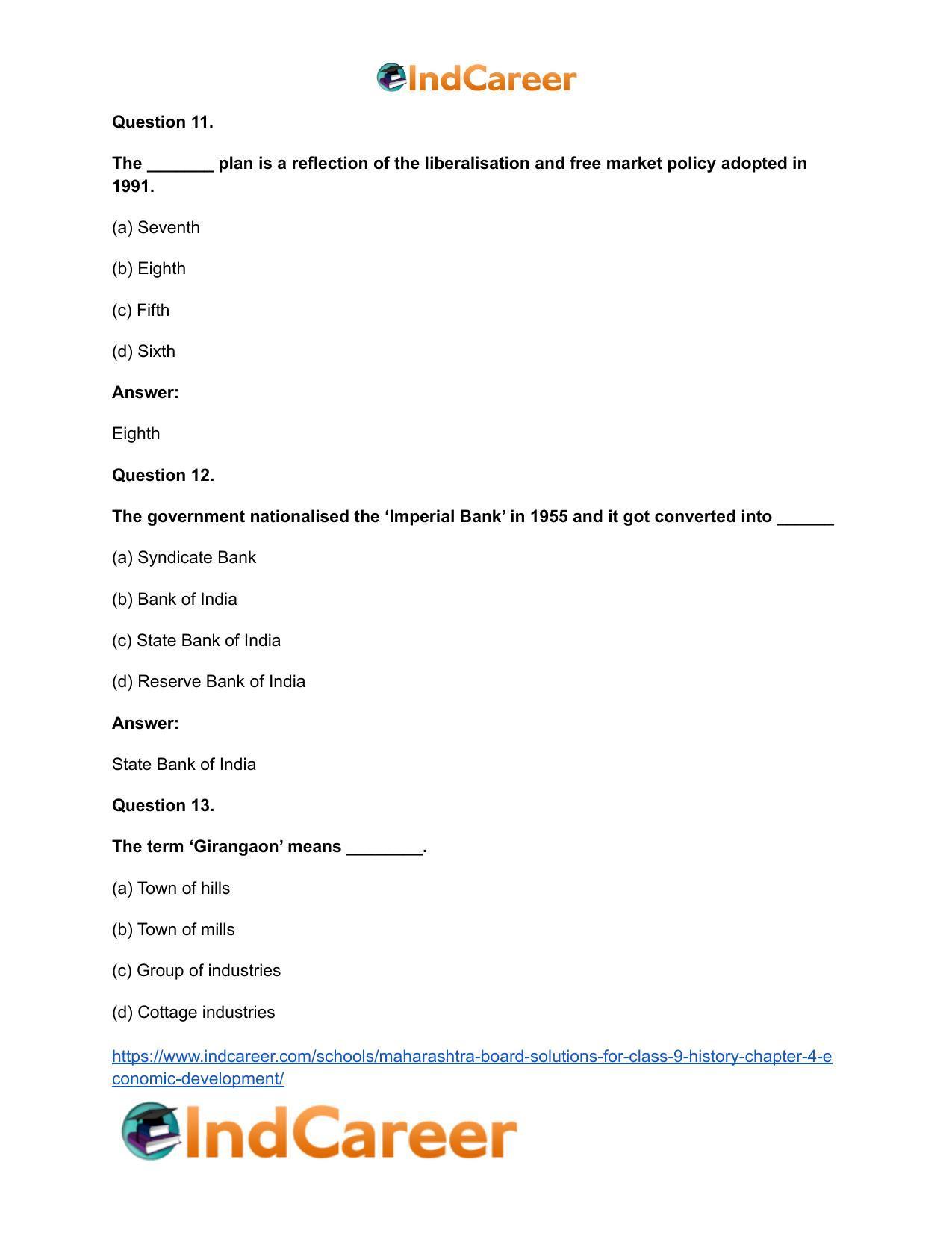Maharashtra Board Solutions for Class 9- History: Chapter 4- Economic Development - Page 12