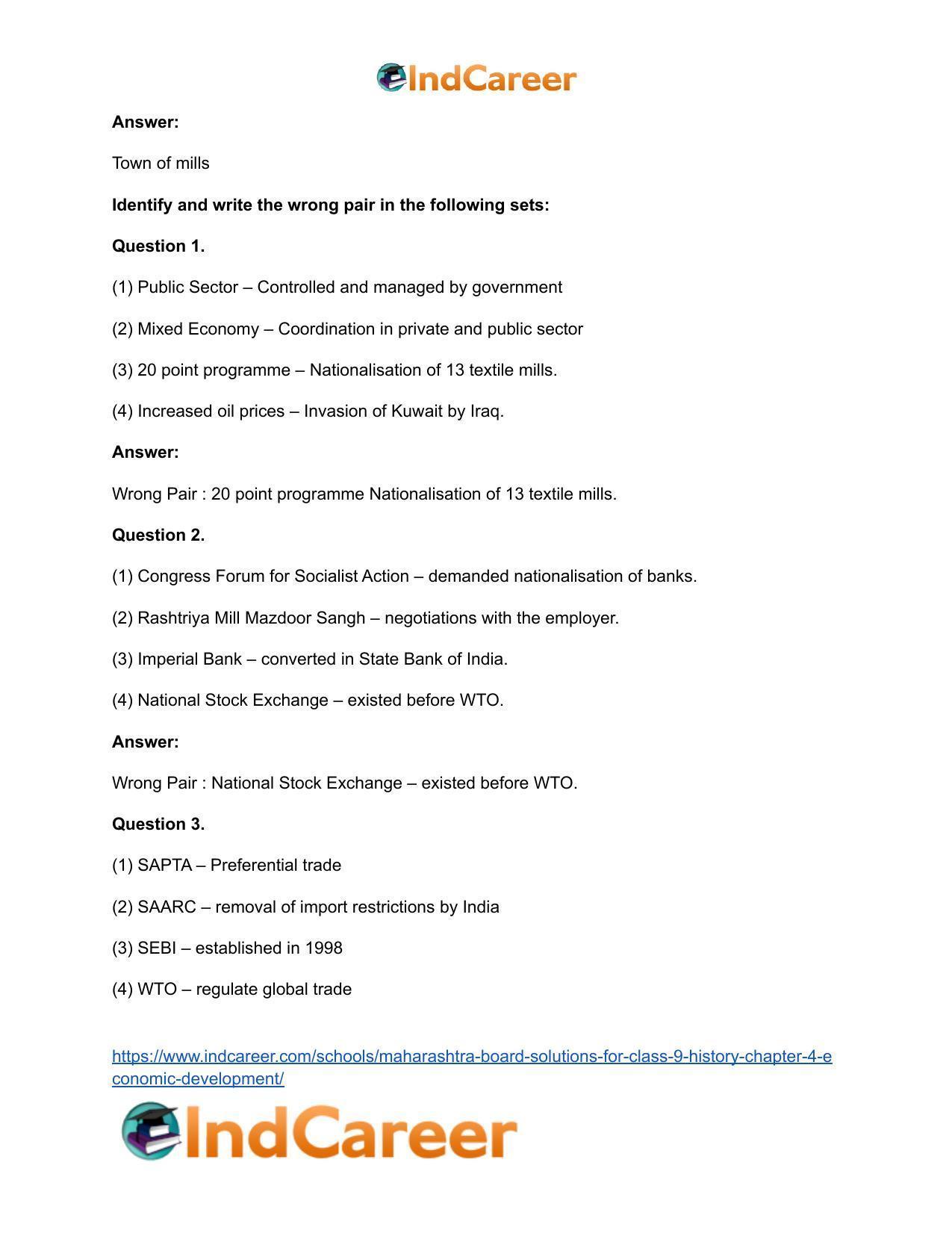 Maharashtra Board Solutions for Class 9- History: Chapter 4- Economic Development - Page 13