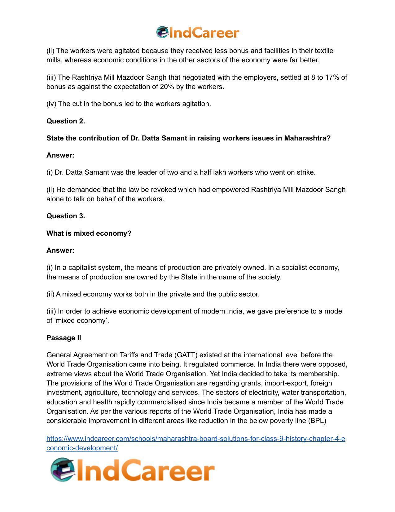 Maharashtra Board Solutions for Class 9- History: Chapter 4- Economic Development - Page 21